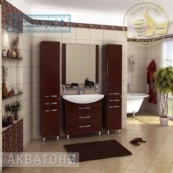 Мебель для ванной Акватон - АРИЯ 80 Н коричневая