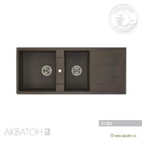 Мойка кухонная АКВАТОН Торина двойная, кофе Мойка кухонная АКВАТОН Торина двойная, кофе