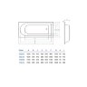 Ванна акриловая Koller Pool Orion 170х70 Прямоугольная, белая